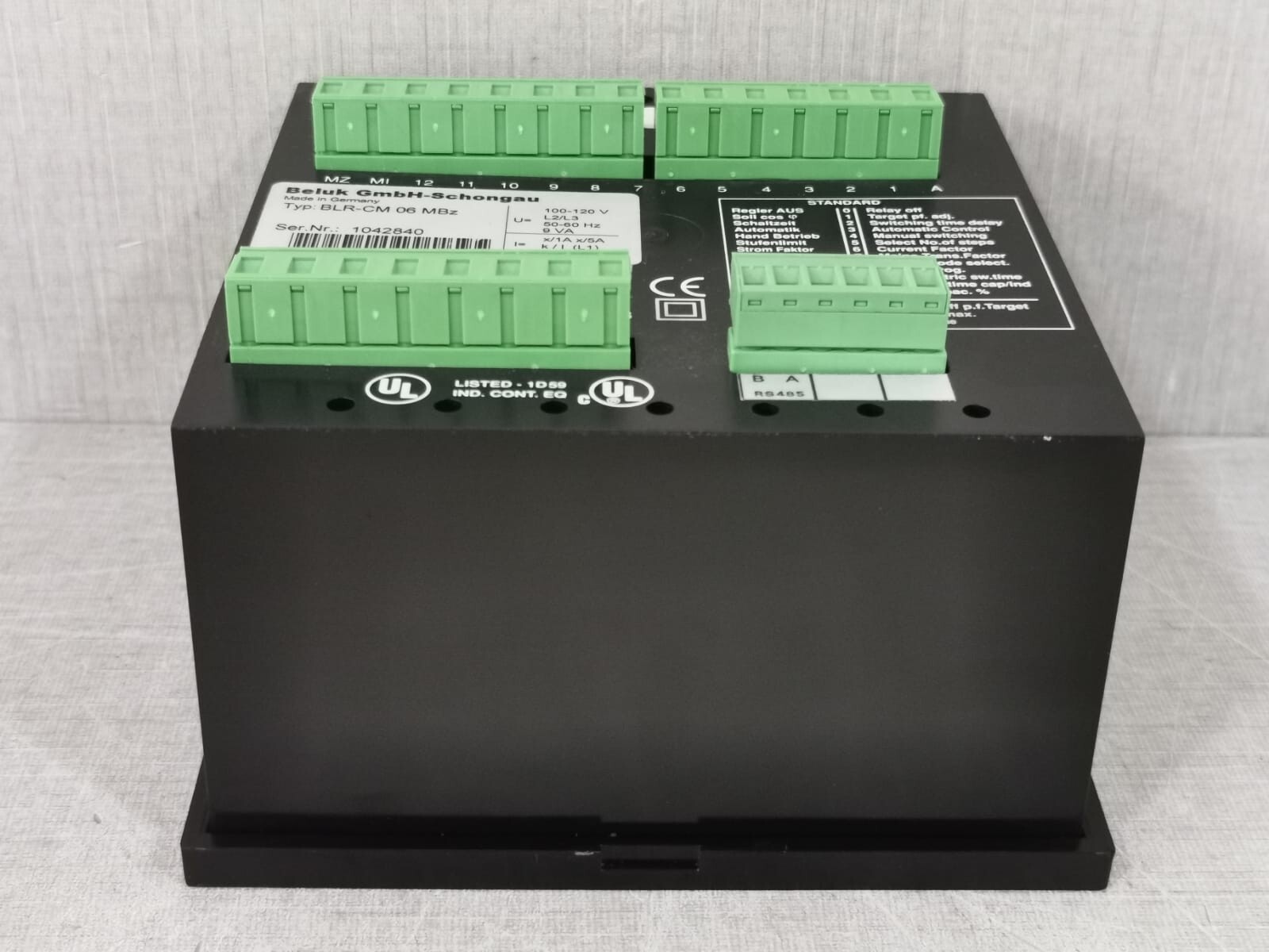 Beluk BLR-CM 06 BELUK BLR-CM 06 MBz POWER FACTOR CONTROLLER 8