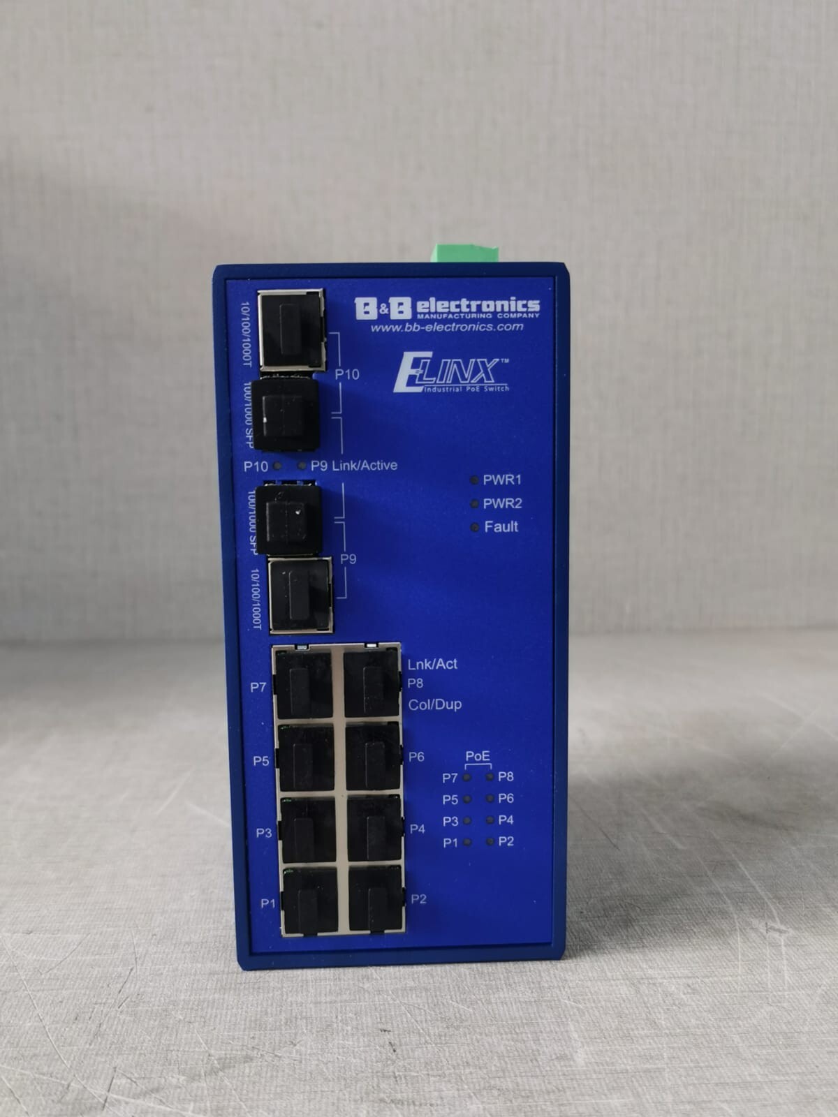 B&B Electronics EIRP410-2SFP-T B&B Electronics ELINX EIRP410-2SFP-T Ind. Gigabit Ethernet Switch 8 Ports PoE 4