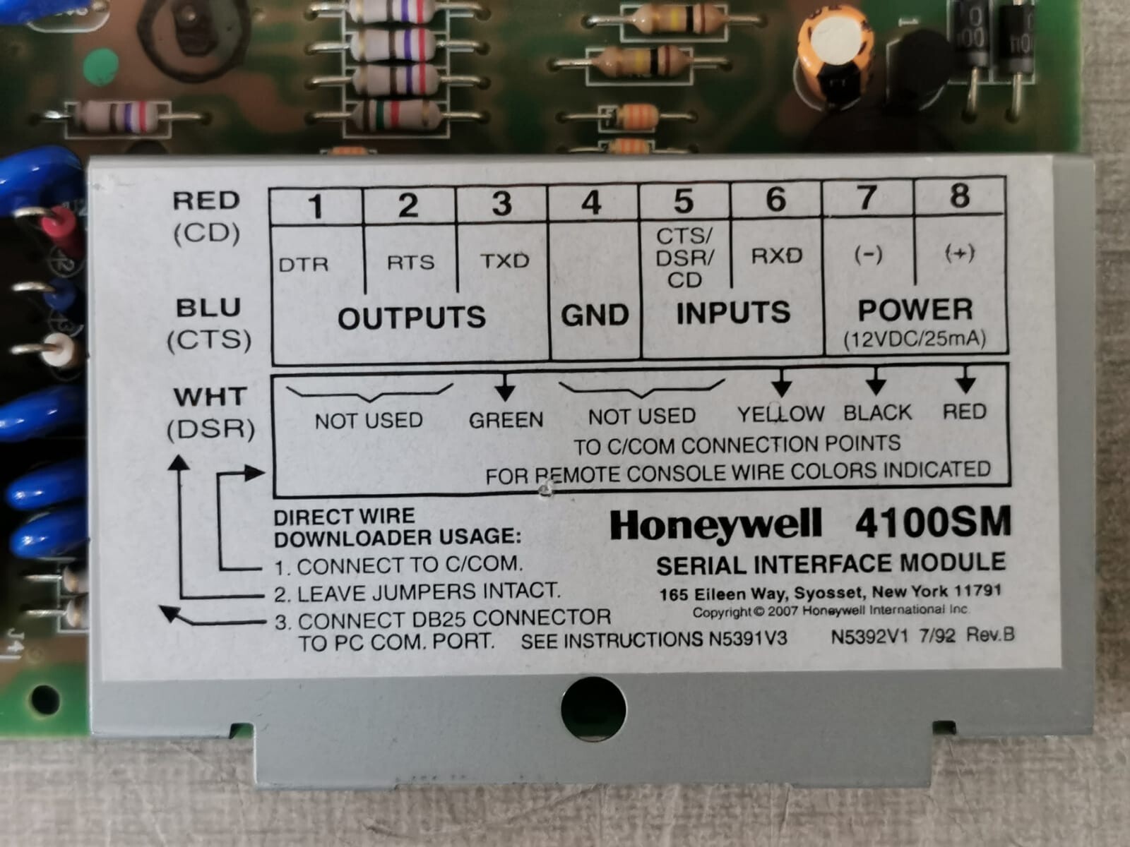 Honeywell 4100SM Honeywell 4100SM Serial Interface Module 2
