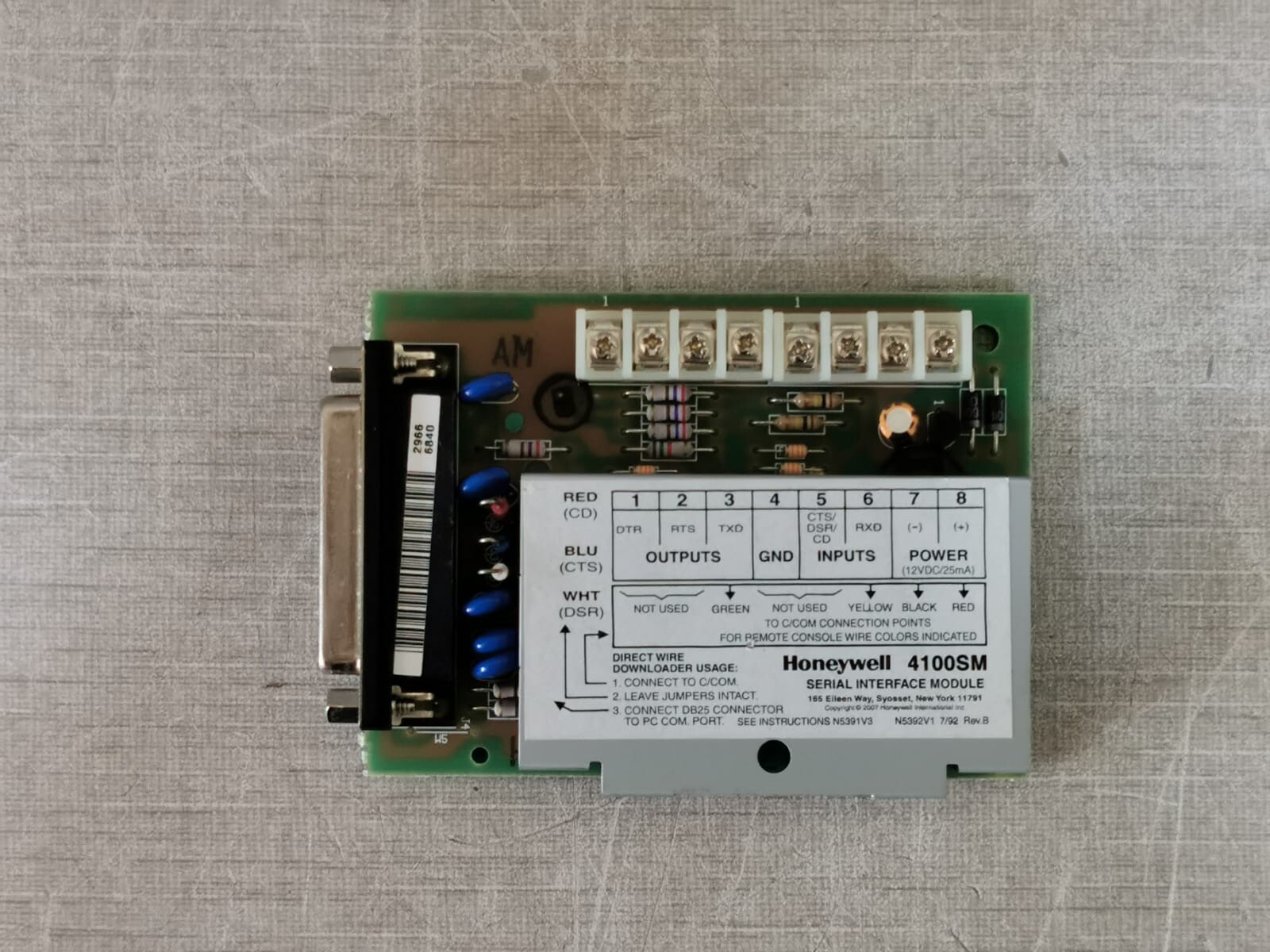 Honeywell 4100SM Honeywell 4100SM Serial Interface Module 4