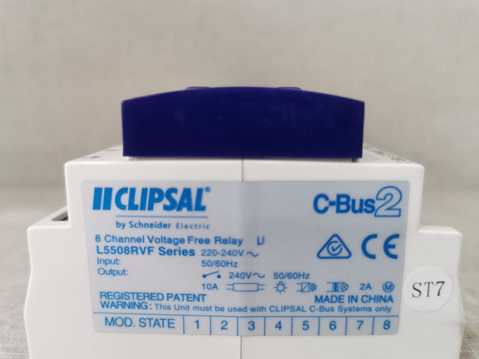 Clipsal L5508RVF CLIPSAL L5508RVF C-BUS2 8-CHANNEL VOLTAGE FREE RELAY (MFG 2016) 2