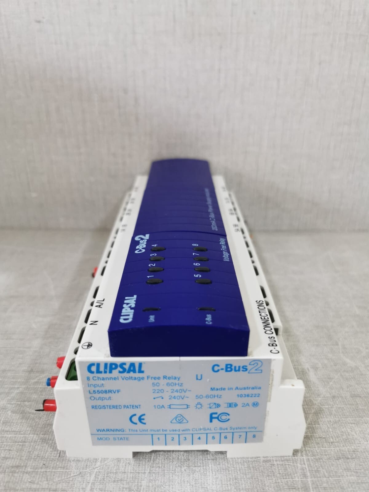 Clipsal L5508RVF CLIPSAL L5508RVF C-BUS2 8-CHANNEL VOLTAGE FREE RELAY (MFG 2008) 3