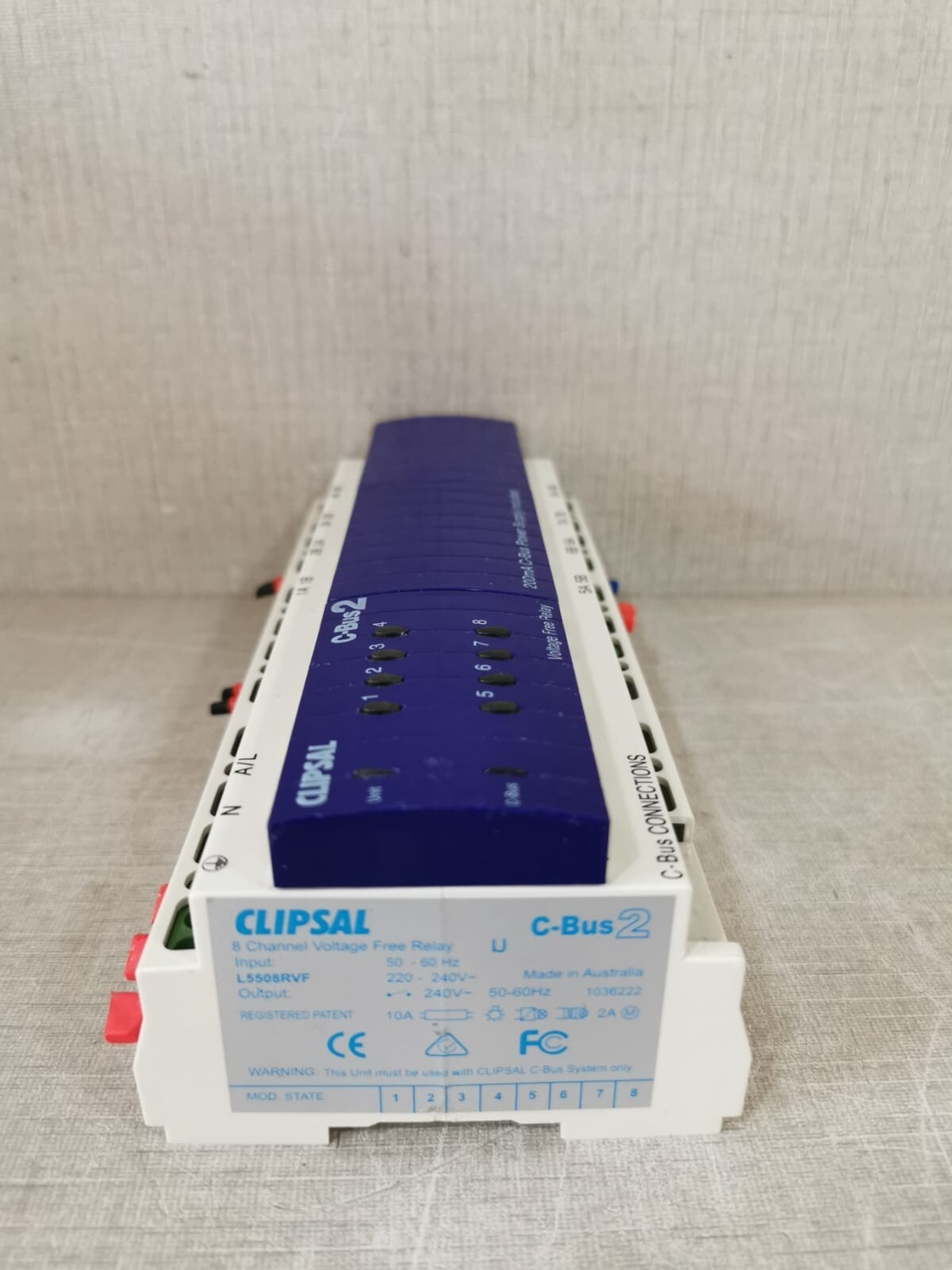 Clipsal L5508RVF CLIPSAL L5508RVF C-BUS2 8-CHANNEL VOLTAGE FREE RELAY (MFG 2007) 3
