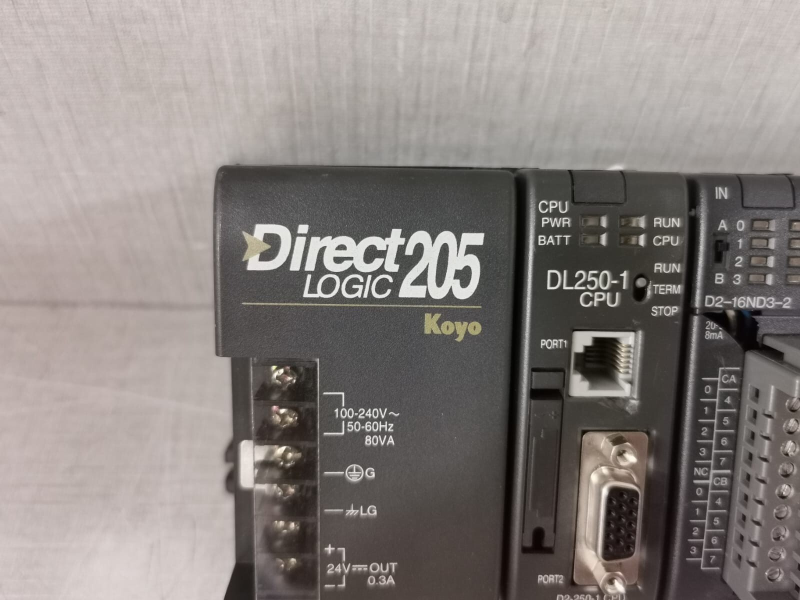 Koyo Electronics Direct Logic 205 , D2-09B-1 Koyo Direct Logic 205 with Base D2-09B-1 2