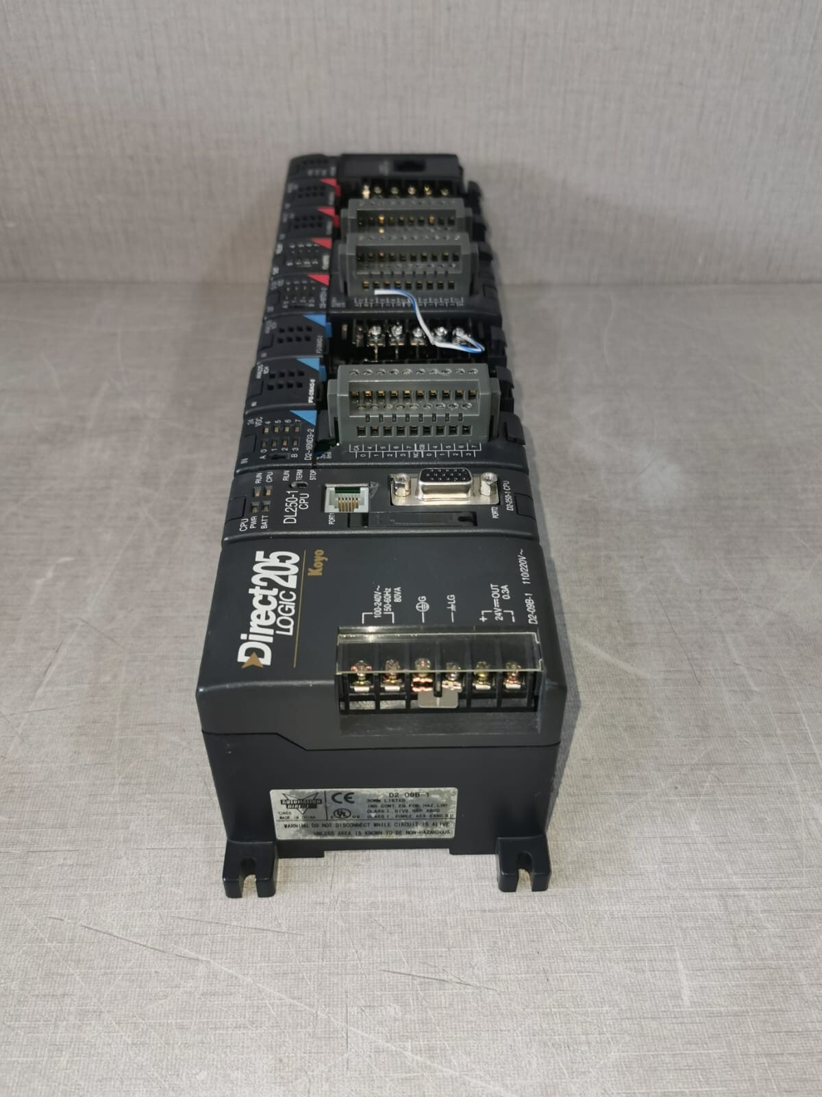 Koyo Electronics Direct Logic 205 , D2-09B-1 Koyo Direct Logic 205 with Base D2-09B-1 7
