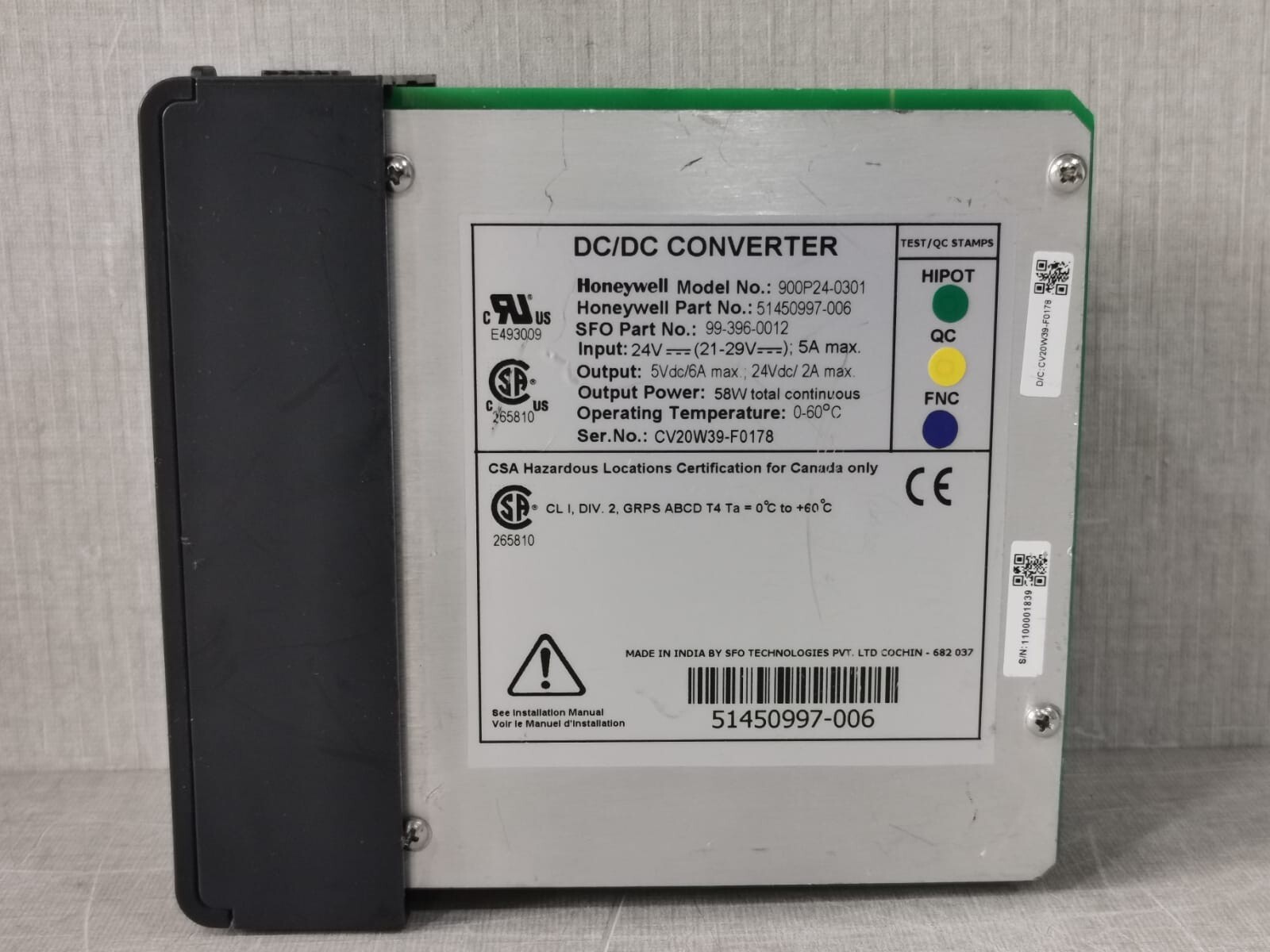 Honeywell 51450997-006 HONEYWELL 900P24-0301/ 51450997-006 DC/DC CONVERTER 5