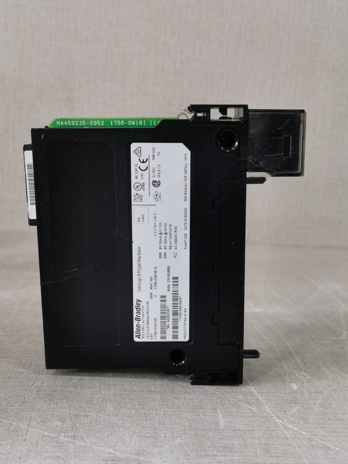 Rockwell Automation 1756-OW161 Allen Bradley 1756-OW161/A Ser. A ControlLogix 16Pt Digital Relay Module 3