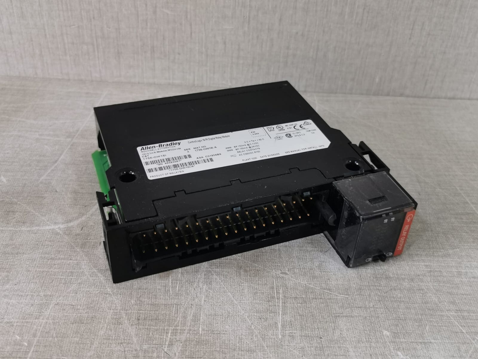 Rockwell Automation 1756-OW161 Allen Bradley 1756-OW161/A Ser. A ControlLogix 16Pt Digital Relay Module 6