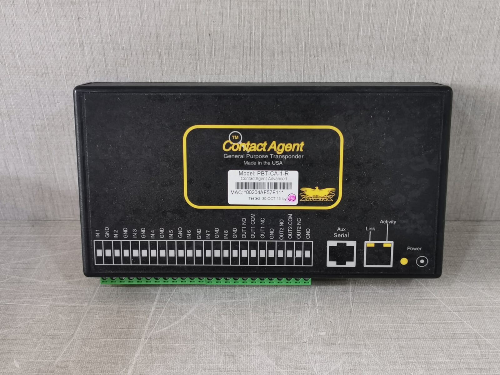 CONTACT AGENT PBT-CA-1-R CONTACT AGENT PBT-CA-1-R General Purpose Transponder 3