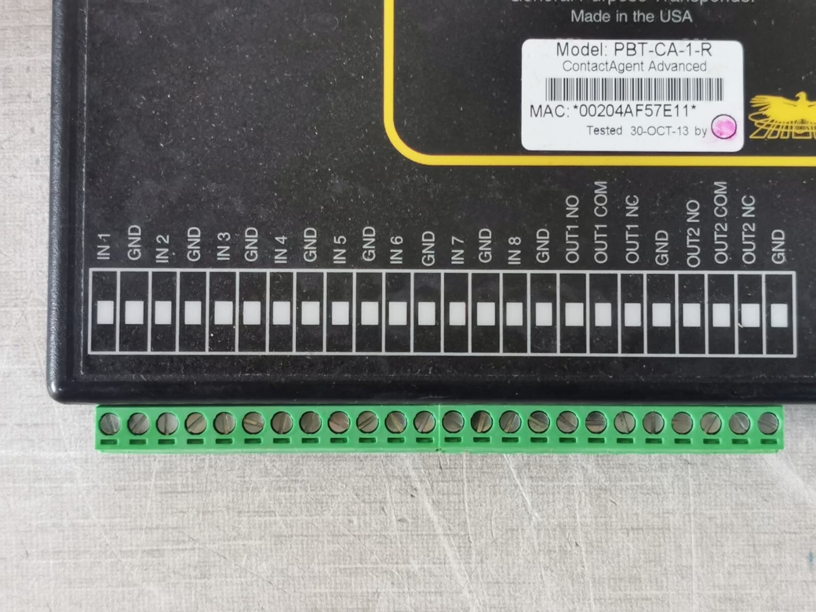 CONTACT AGENT PBT-CA-1-R CONTACT AGENT PBT-CA-1-R General Purpose Transponder 4