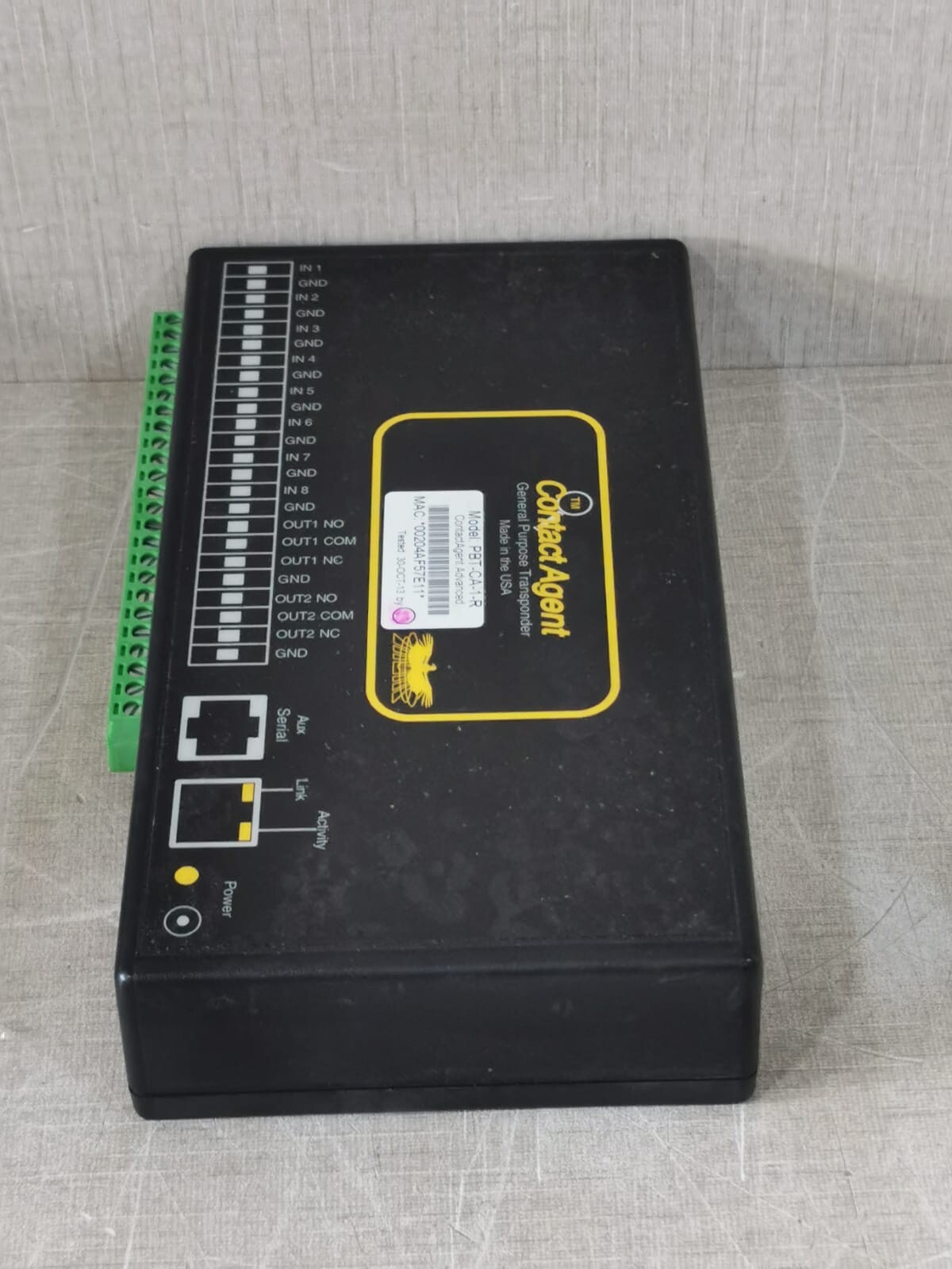 CONTACT AGENT PBT-CA-1-R CONTACT AGENT PBT-CA-1-R General Purpose Transponder 9