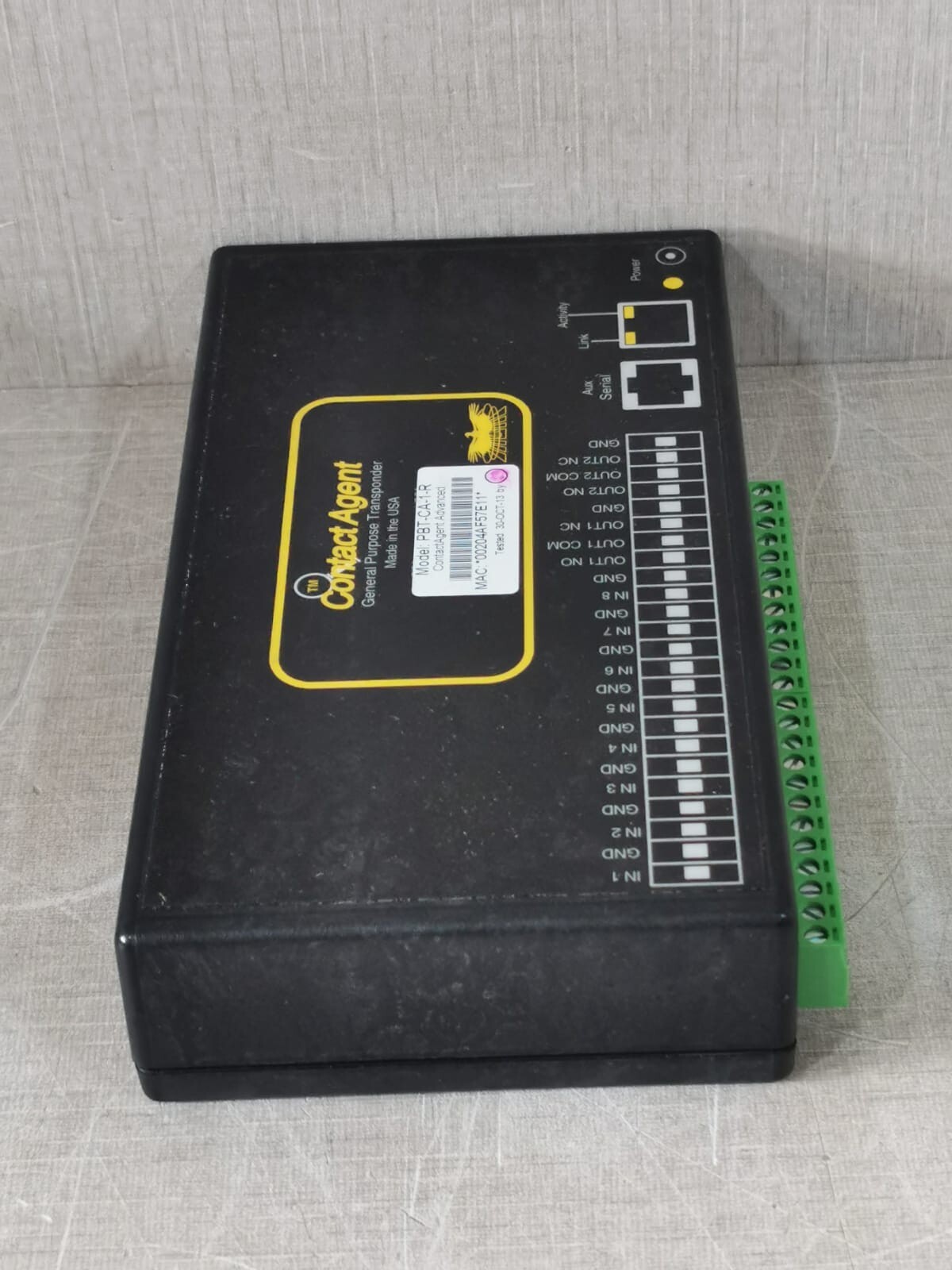 CONTACT AGENT PBT-CA-1-R CONTACT AGENT PBT-CA-1-R General Purpose Transponder 10