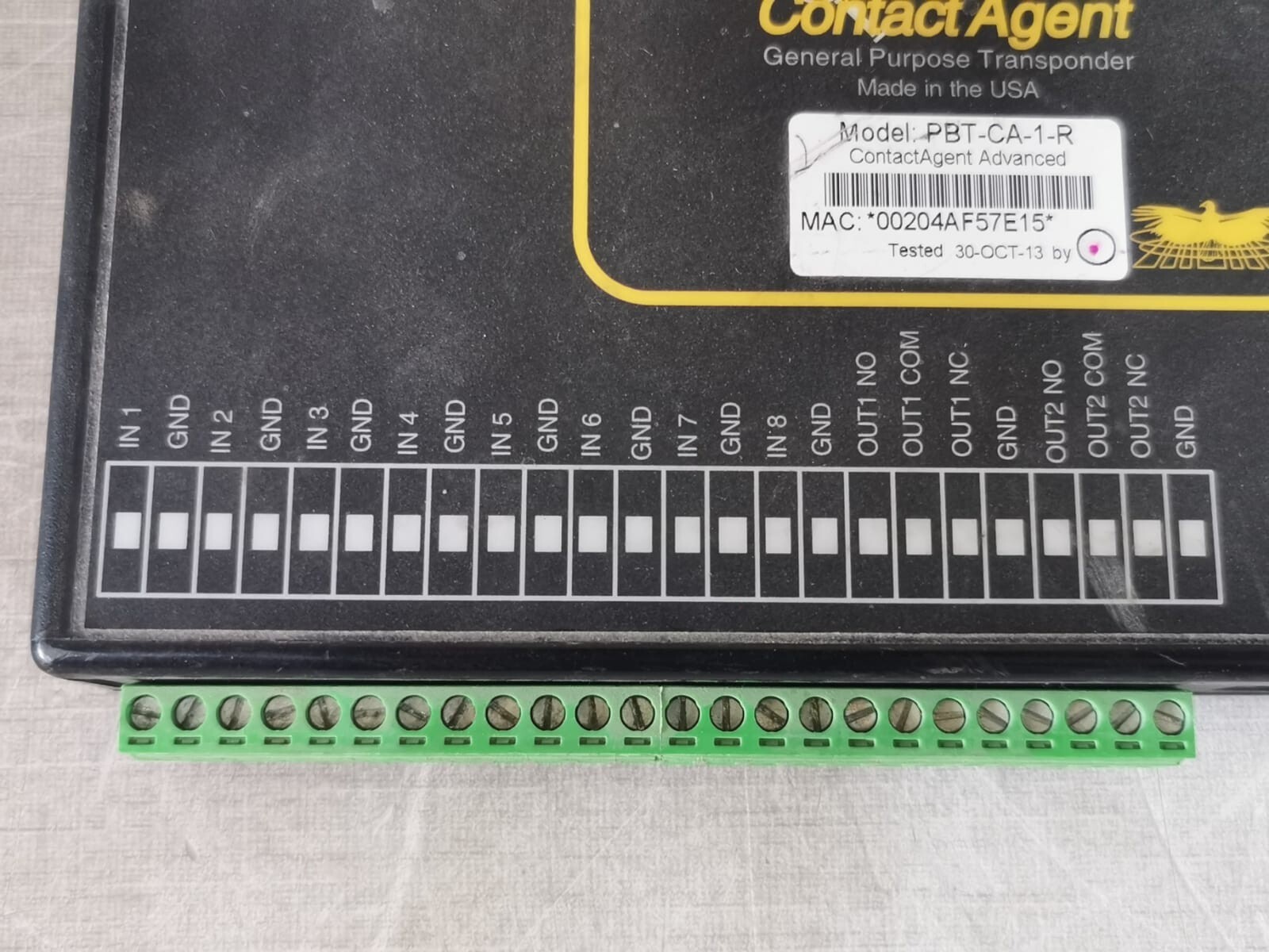 CONTACT AGENT PBT-CA-1-R CONTACT AGENT PBT-CA-1-R GENERAL PURPOSE TRANSPONDER - UNIT ONLY 3