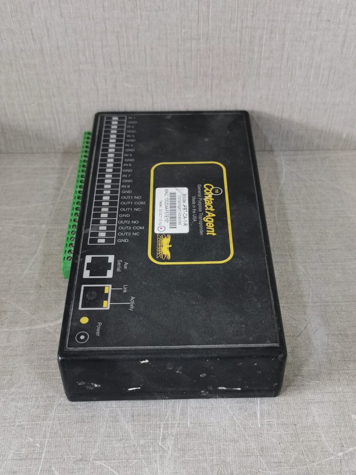 CONTACT AGENT PBT-CA-1-R CONTACT AGENT PBT-CA-1-R GENERAL PURPOSE TRANSPONDER - UNIT ONLY 9