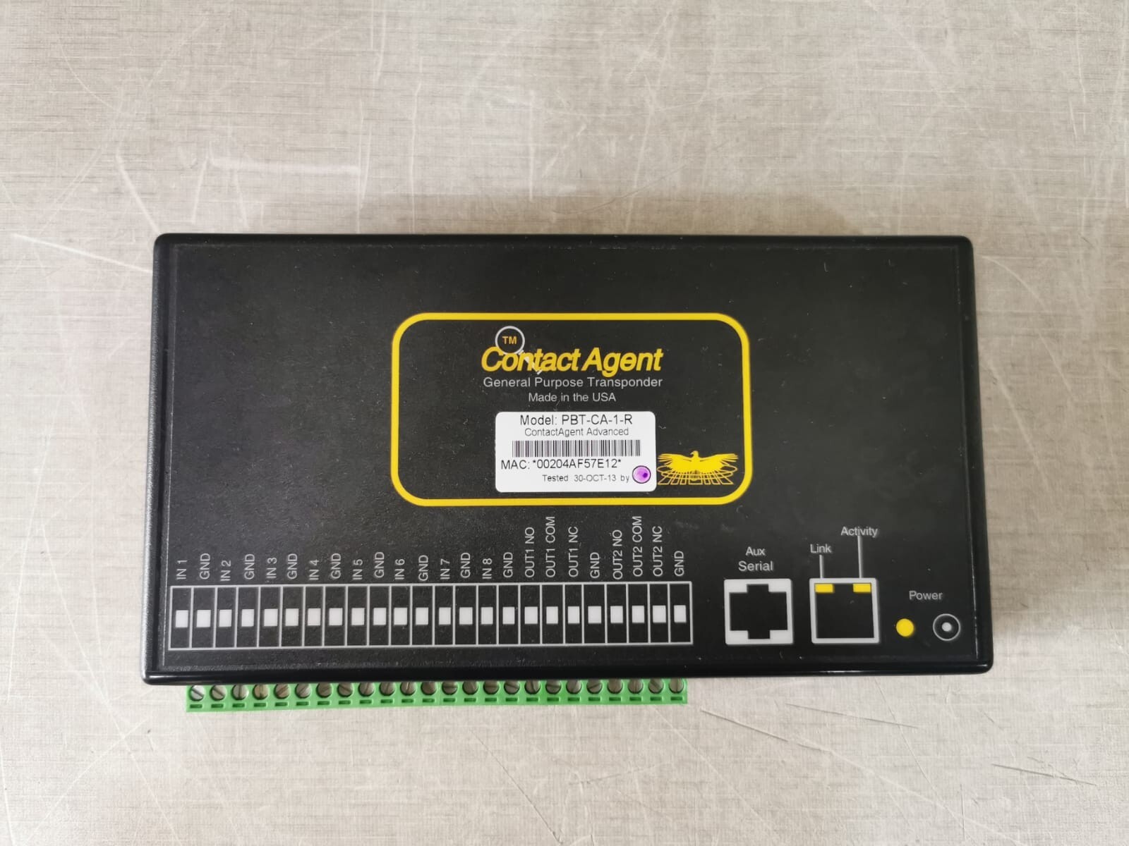 CONTACT AGENT PBT-CA-1-R CONTACT AGENT PBT-CA-1-R GENERAL PURPOSE TRANSPONDER - UNIT ONLY 2