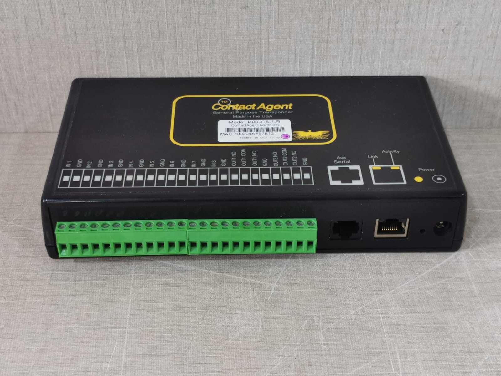 CONTACT AGENT PBT-CA-1-R CONTACT AGENT PBT-CA-1-R GENERAL PURPOSE TRANSPONDER - UNIT ONLY 6