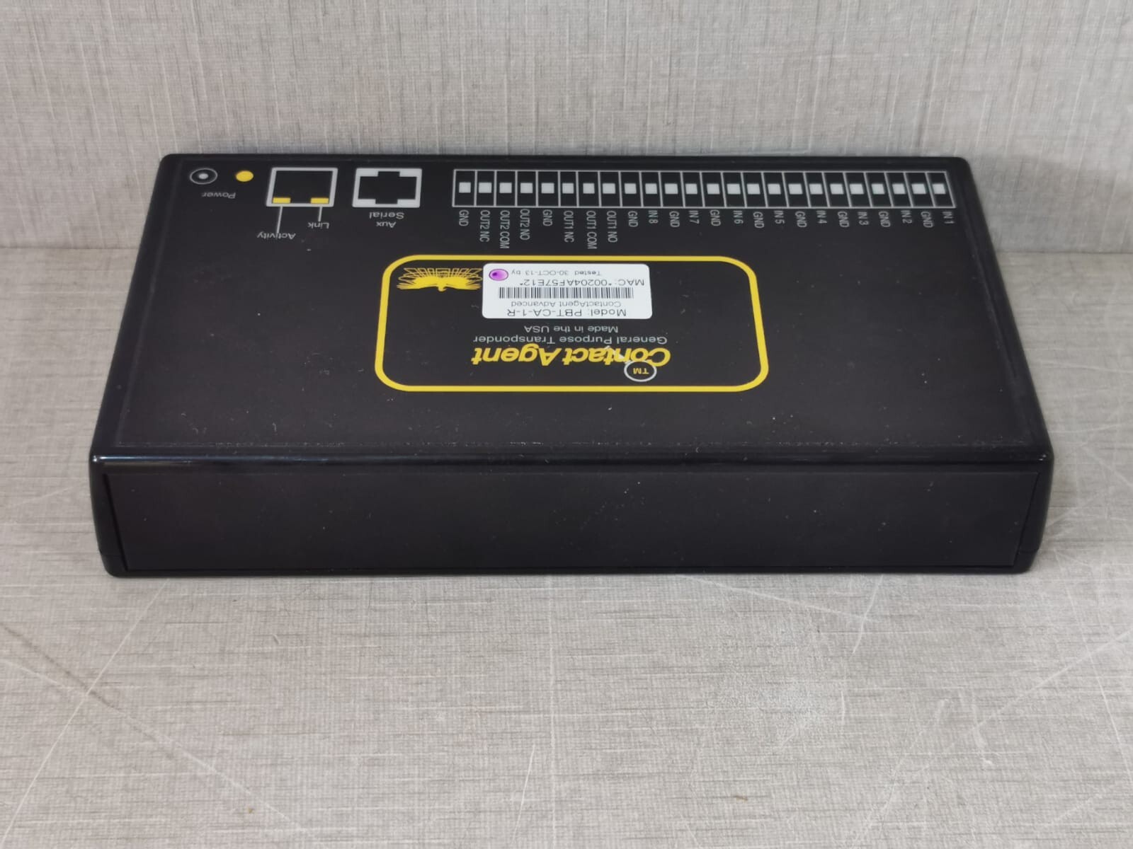 CONTACT AGENT PBT-CA-1-R CONTACT AGENT PBT-CA-1-R GENERAL PURPOSE TRANSPONDER - UNIT ONLY 8
