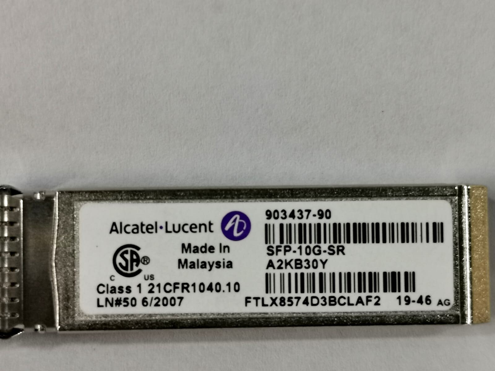 Alcatel-Lucent SFP-10G-SR ALCATEL-LUCENT 903437-90 SFP-10G-SR FIBER CHANNEL 4
