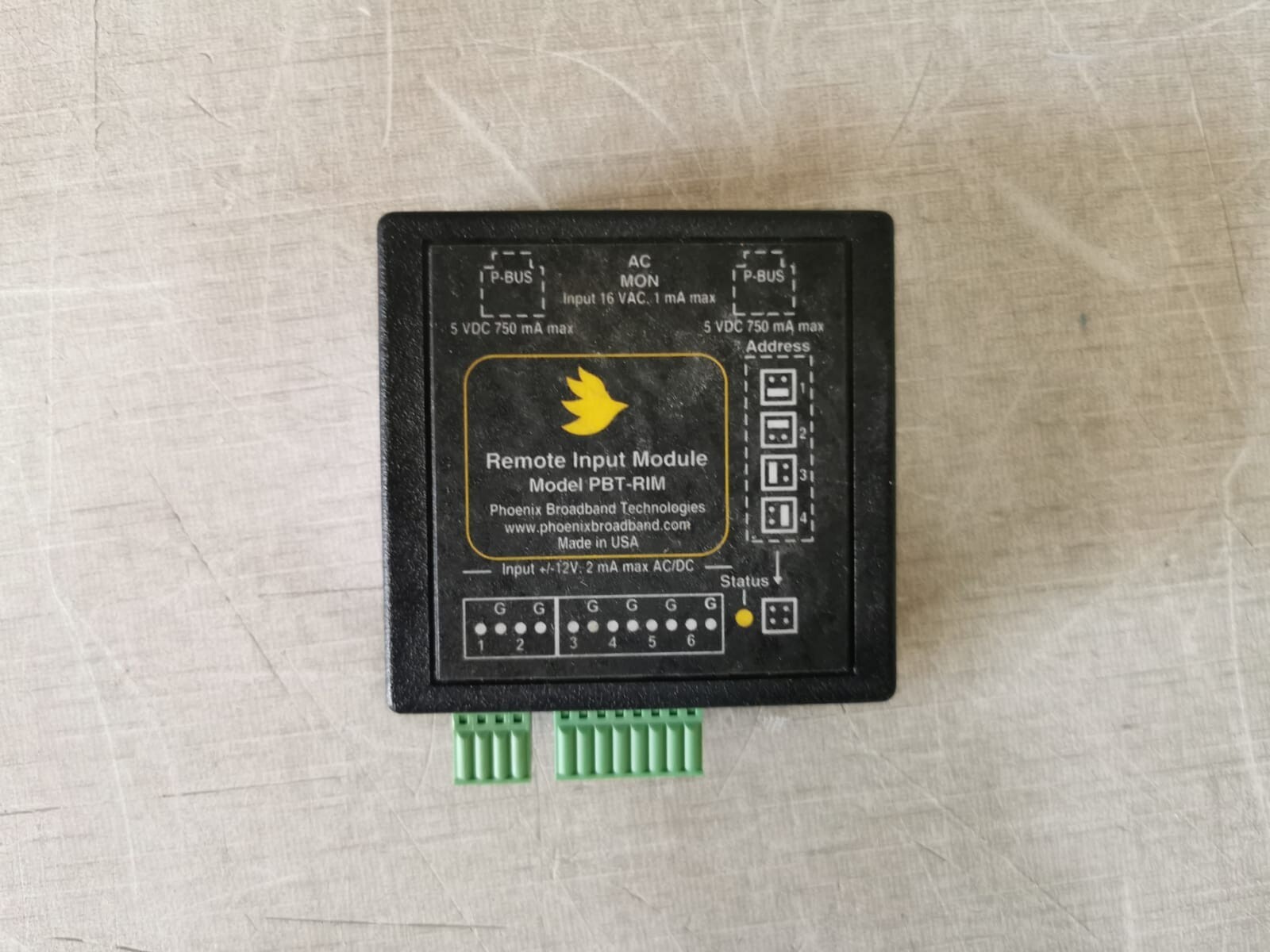 Phoenix Contact PBT-RIM Phoenix Broadband Technologies PBT-RIM / PBT-RIM-1 Remote Input Module 5