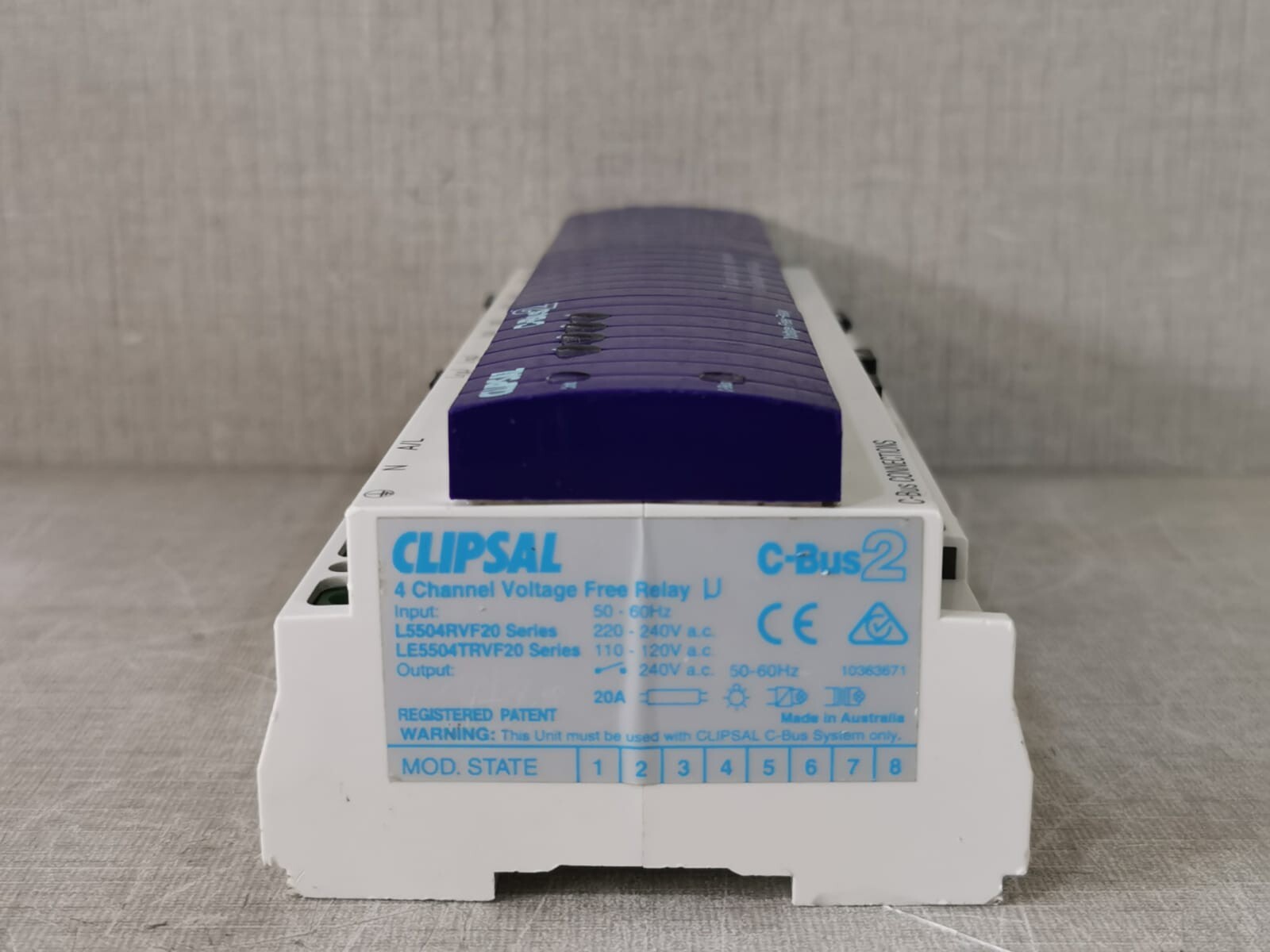 GE MFG-2005 CLIPSAL C-BUS2 L5504RVF20/LE5504TRVF20 4-CHANNEL VOLTAGE FREE RELAY(MFG-2005) 3
