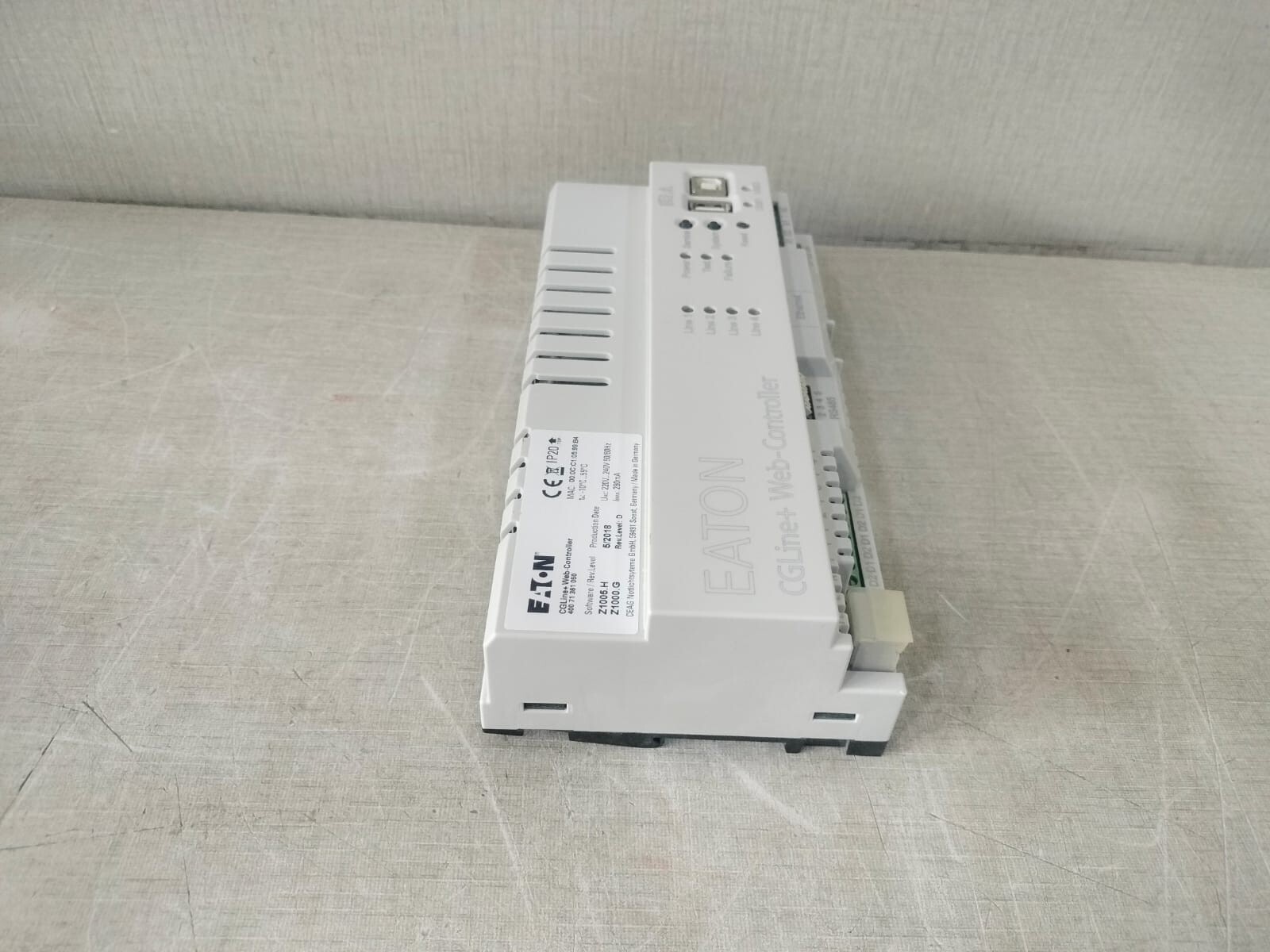 Eaton Z1005.H/Z1000.G EATON CGLine+Web-Controller 400 71 361 050 SOFTWARE/REV.LEVEL Z1005.H/Z1000.G 8