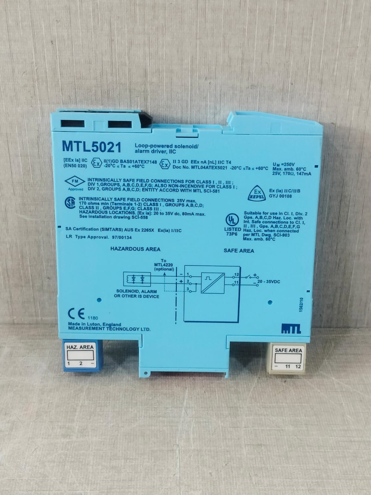 UNKNOWN MTL5021 MTL5021 LOOP-POWERED SOLENOID/ALARM DRIVER IIC 7