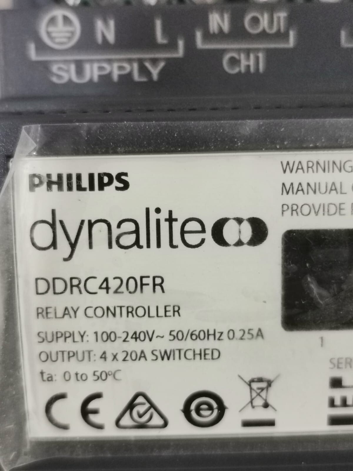 Philips DDRC420FR Philips Dynalite DDRC420FR Relay Controller 4