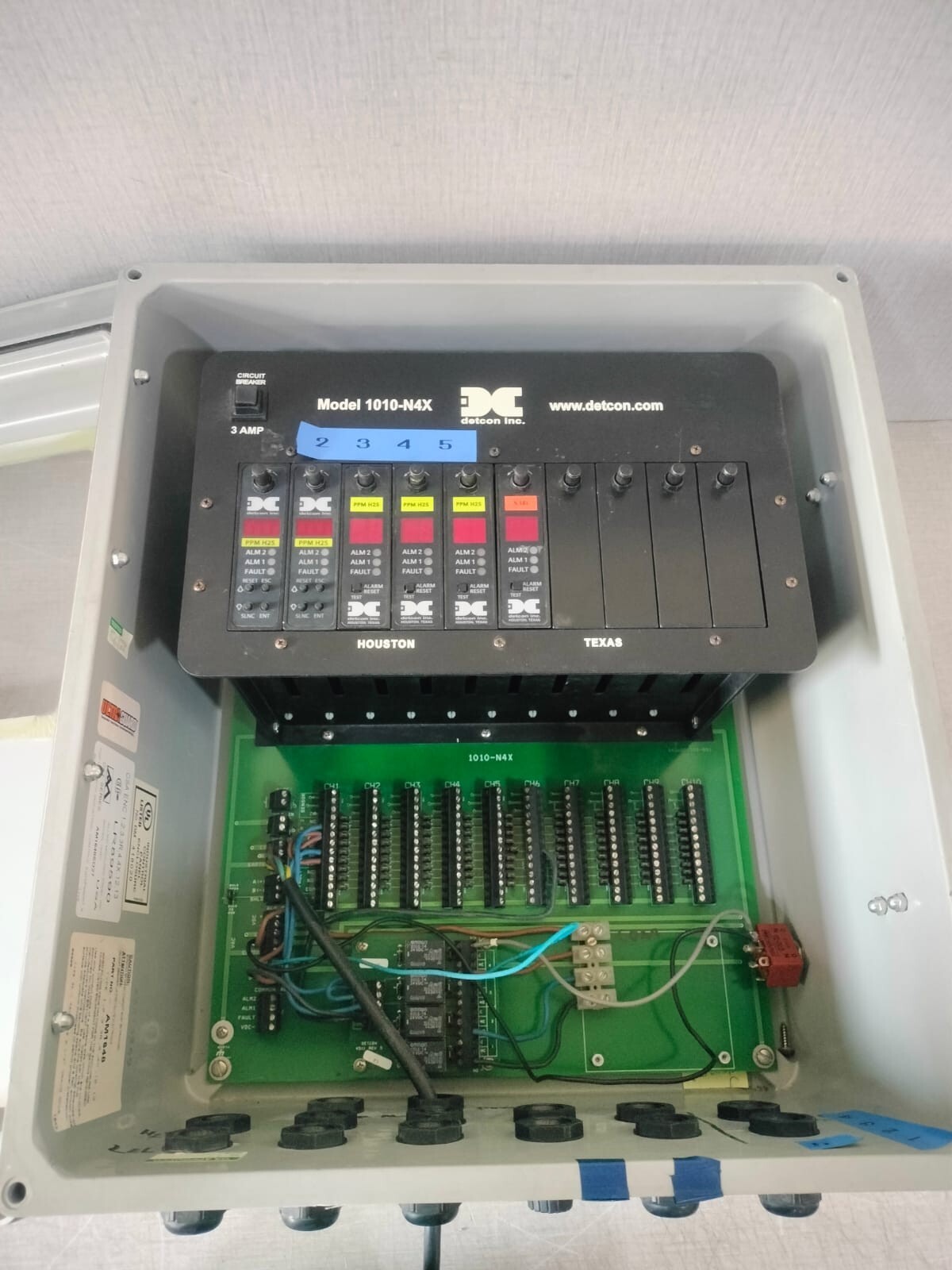 DETCON MODEL-1010 Detcon Model 1010-N4X PN: AM1648 Gas Detection Control System 7