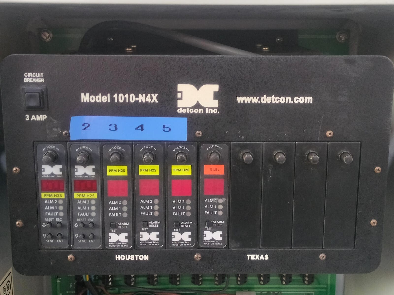 DETCON MODEL-1010 Detcon Model 1010-N4X PN: AM1648 Gas Detection Control System 8