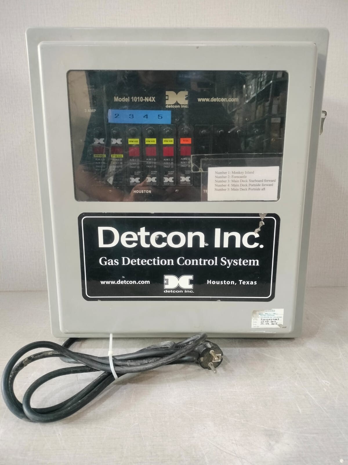 Detcon Model 1010-N4X PN: AM1648 Gas Detection Control System - TRIED & TESTED