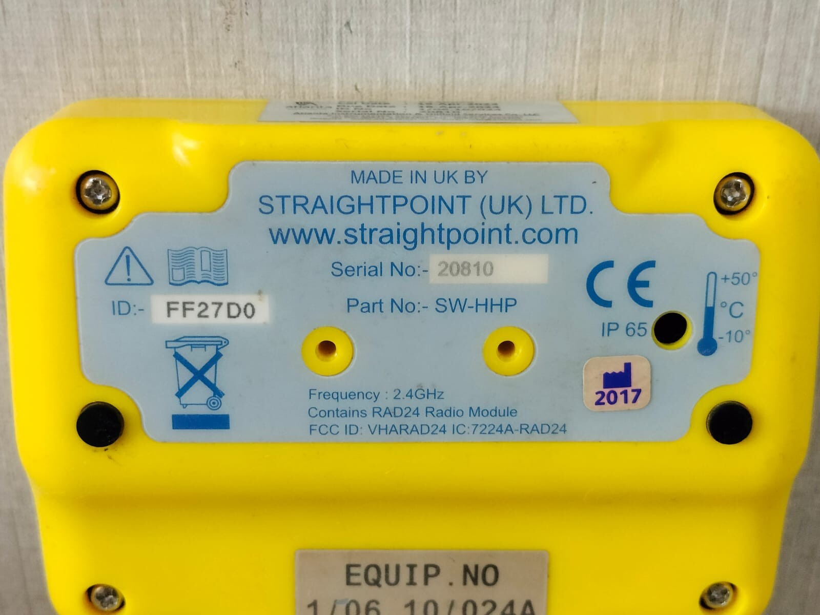 Straightpoint SW-HHP STRAIGHTPOINT SW-HHP WIRELESS HAND HELD PLUS 2.4GHz - UNIT ONLY 9
