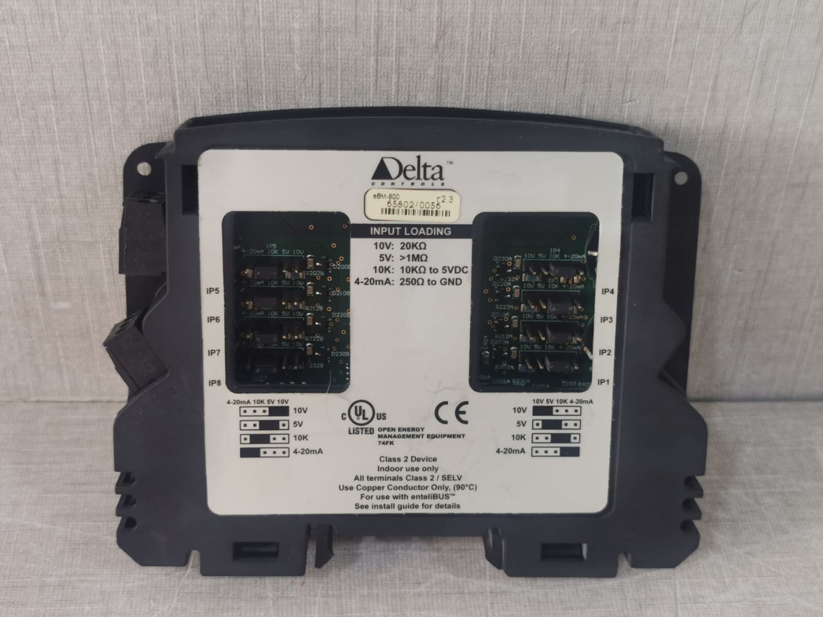 DELTA CONTROLS eBM-800 R2.3 enteliBUS I/O MODULES