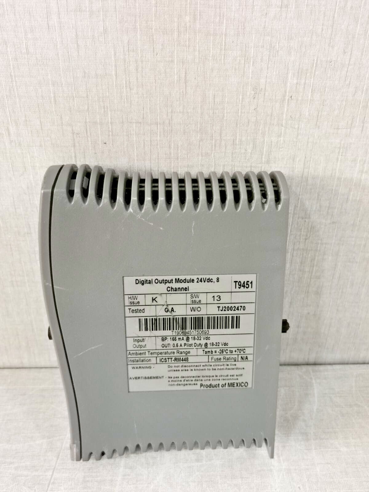 Rockwell T9451 ROCKWELL AUTOMATION AADVANCE 9451 DO DIGITAL OUTPUT MODULE 24VDC,8 CHANNEL T9451 5