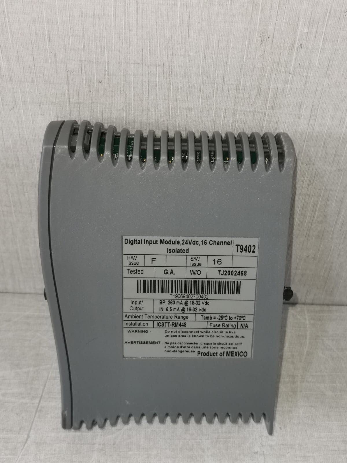 Rockwell T9402 ROCKWELL AUTOMATION AADVANCE 9402 DI DIGITAL INPUT MODULE T9402 5