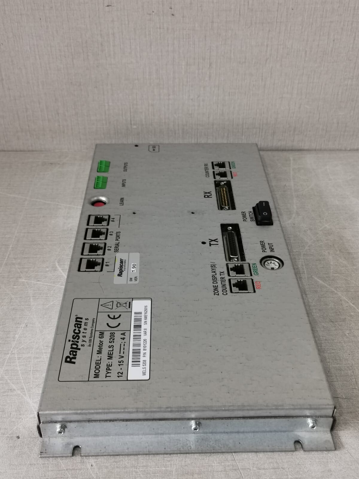 RAPISCAN SYSTEM MELS 5208 RAPISCAN SYSTEM METOR 6M /MELS 5208 WALK-THROUGH METAL DETECTOR 8101220 6