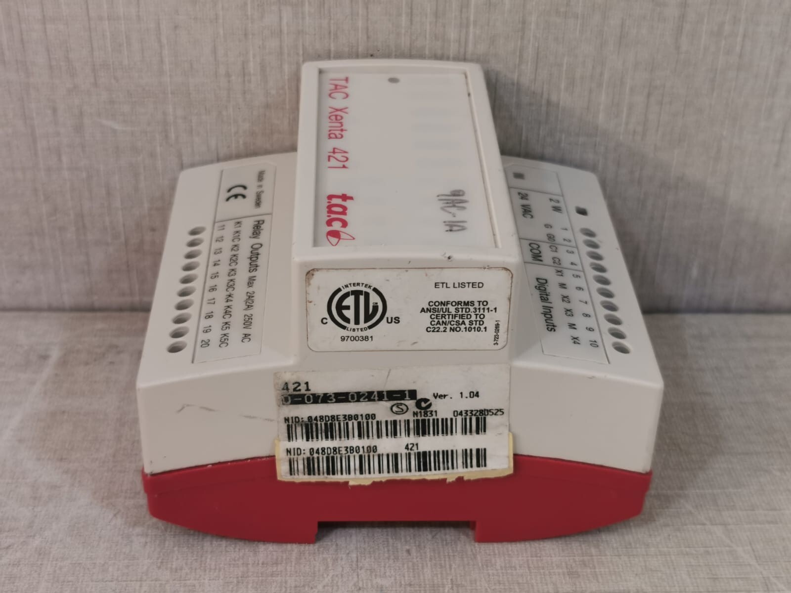 Schneider Electric XENTA-421 TAC XENTA 421 CONTROLLER I/O MODULE 0-073-0241-1 5