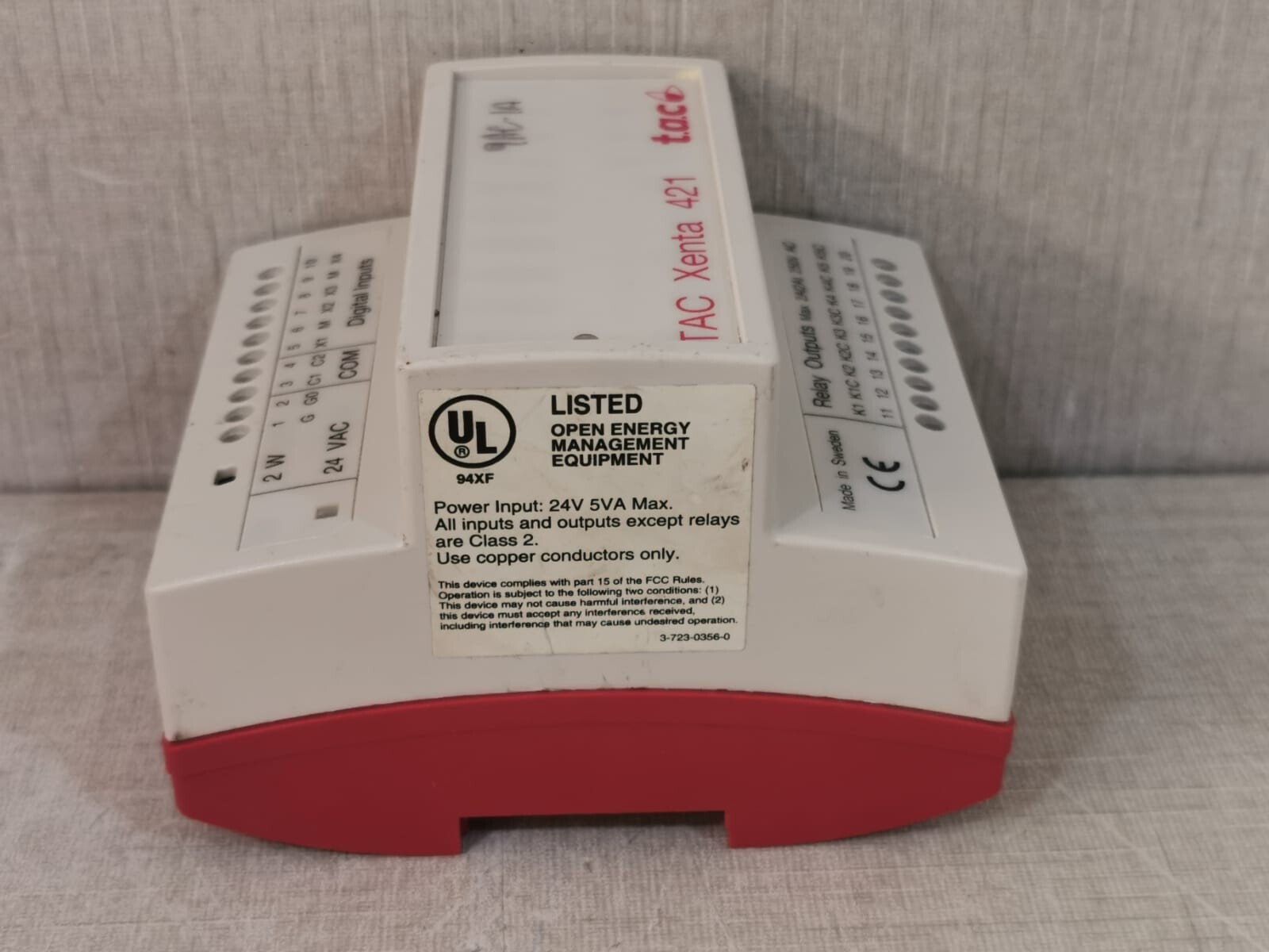 Schneider Electric XENTA-421 TAC XENTA 421 CONTROLLER I/O MODULE 0-073-0241-1 6