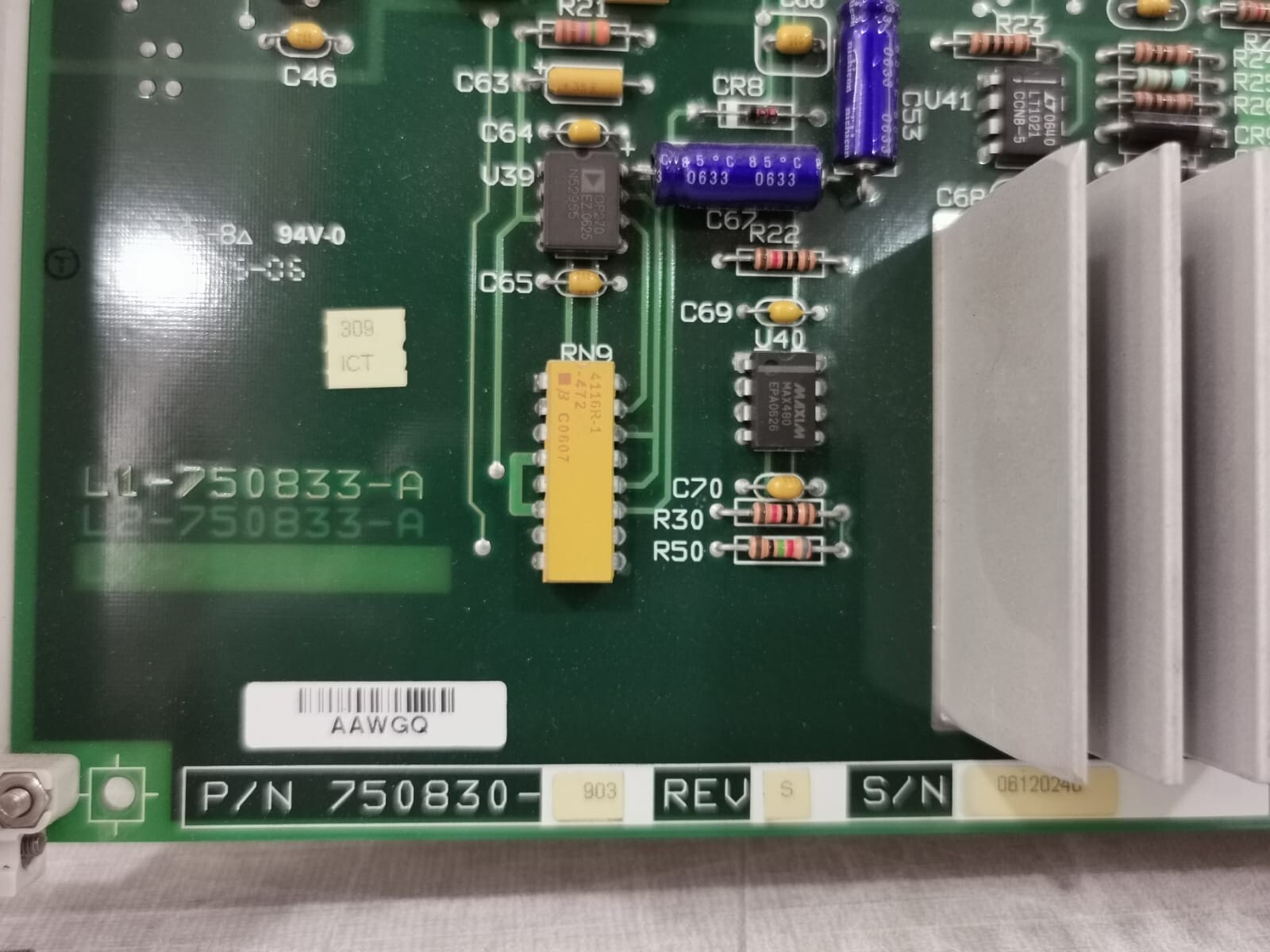 Siemens SCH 750836 REV.D SIEMENS 750830-903 REV.S /SCH 750836 REV.D PHOTOMETER CONTROL BOARD 5