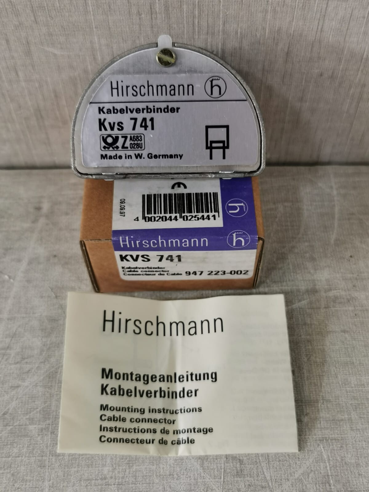 HIRSCHMANN KVS 741 CABLE CONNECTOR 947 223-002
