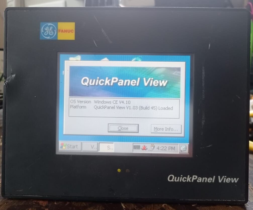 GE Fanuc ES0622 IC75VGL06CTD-DD GE FANUC ES0622 IC75VGL06CTD-DD QUICKPANEL VIEW 3