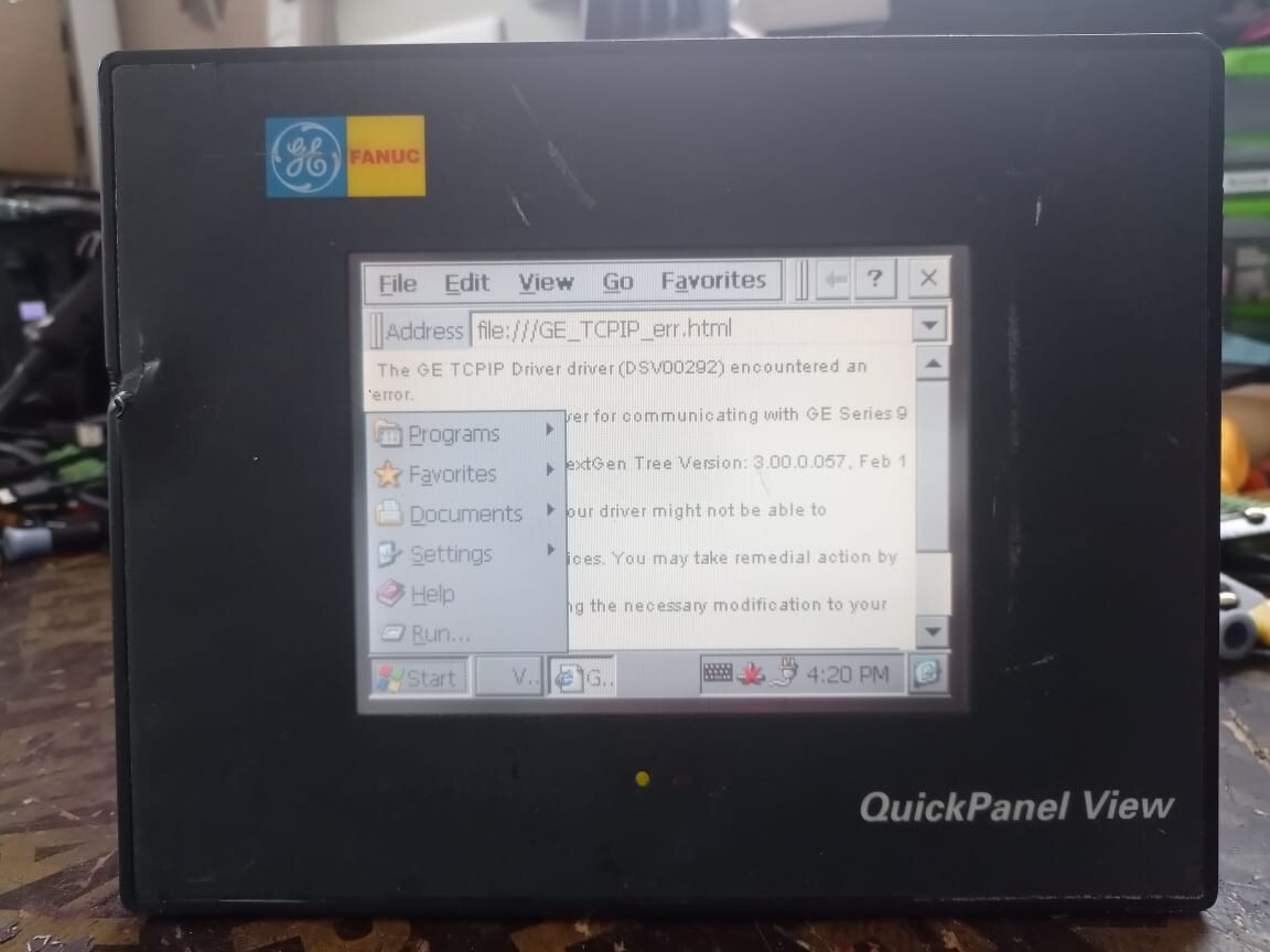 GE Fanuc ES0622 IC75VGL06CTD-DD GE FANUC ES0622 IC75VGL06CTD-DD QUICKPANEL VIEW 5