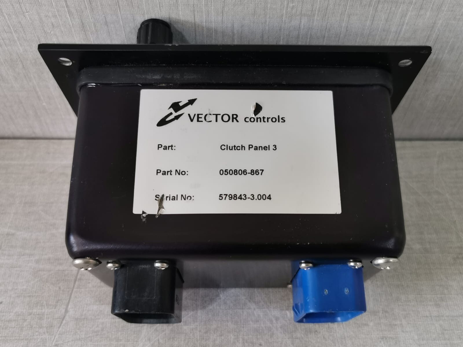 VECTOR CONTROLS 050806-867 VECTOR CONTROLS Clutch Panel 3 Part No: 050806-867 7
