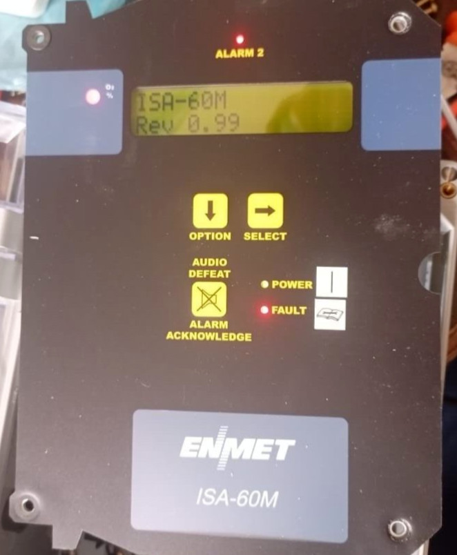 Monitor ISA-60M ENMET ISA-60M GAS OXYGEN MONITOR ALARM2 3RELAY 100-240VAC,0/9A.50/60Hz -W/O CLIP 7