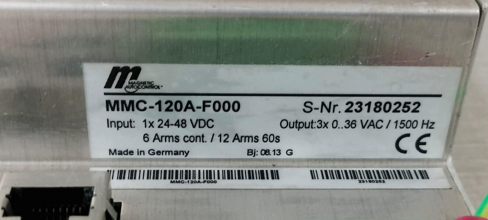 Magnetic Autocontrol MMC-120A-F000 Magnetic Autocontrol MMC-120A-F000 CONTROLLER 1X24-48VDC W 7