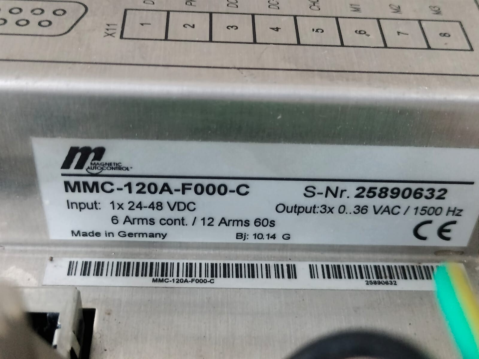 MAGNETIC AUTOCONTROL MMC-120A-F000-C MAGNETIC AUTOCONTROL MMC-120A-F000-C 1X24-48VDC CONTROLLER 8