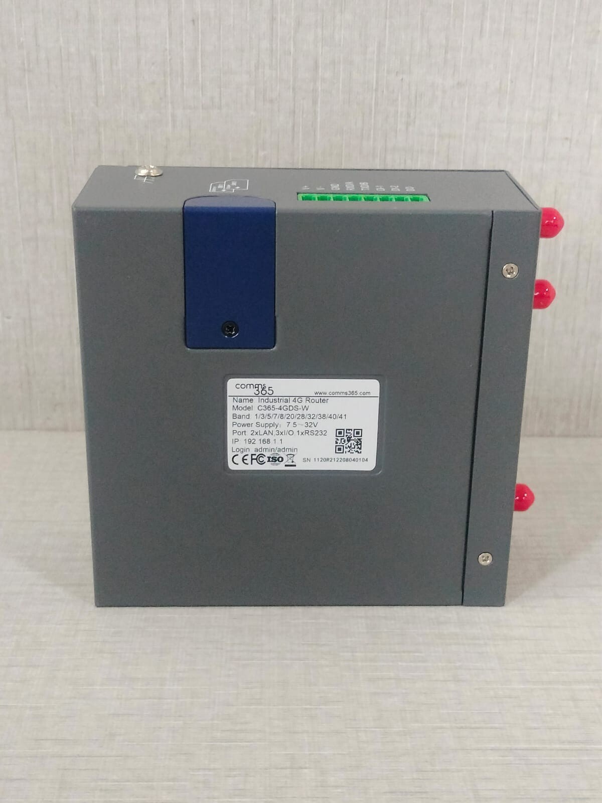 COMMS 365 C365-4GDS-W COMMS 365 C365-4GDS-W INDUSTRIAL 4G ROUTER 7
