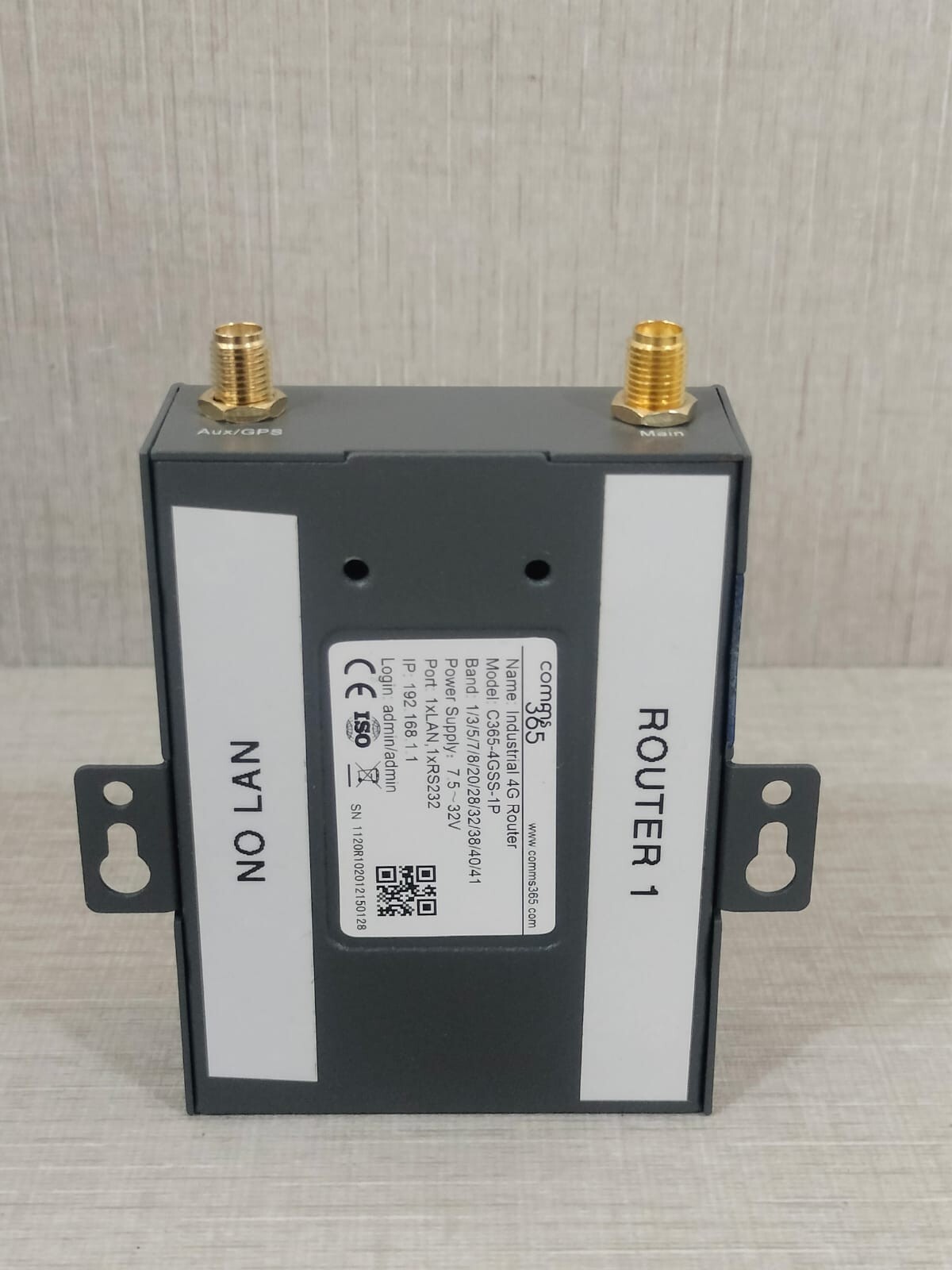 COMMS 36 C365-4GSS-1P COMMS 365 C365-4GSS-1P INDUSTRIAL 4G ROUTER 7.5-32V 8