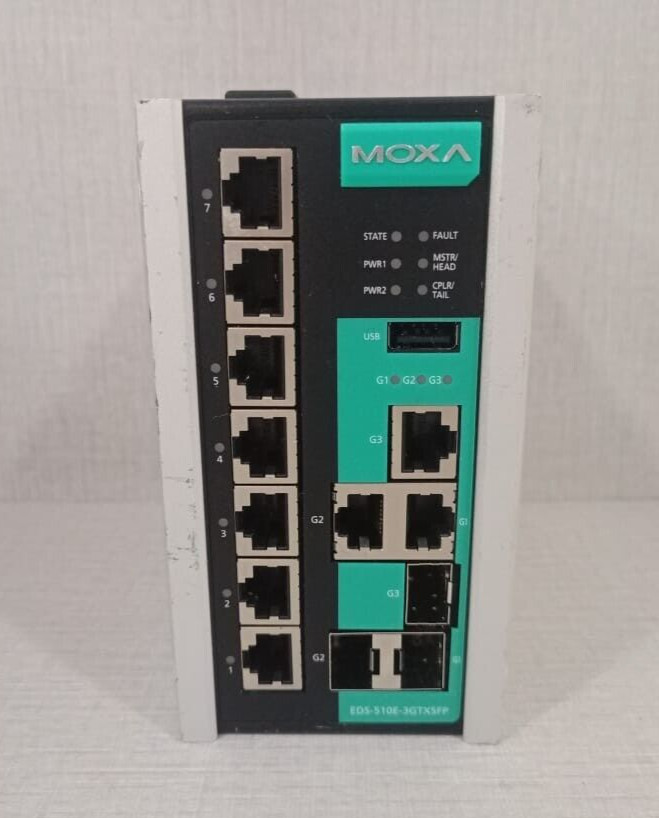 moxa EDS-510E-3GTXSFP-T / EDS-510E-3GTXSFP MOXA EDS-510E-3GTXSFP-T / EDS-510E-3GTXSFP REV 1.0.1 12-48VDC 4