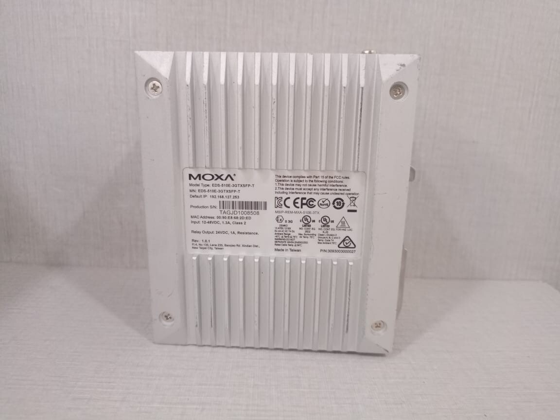 moxa EDS-510E-3GTXSFP-T / EDS-510E-3GTXSFP MOXA EDS-510E-3GTXSFP-T / EDS-510E-3GTXSFP REV 1.0.1 12-48VDC 6