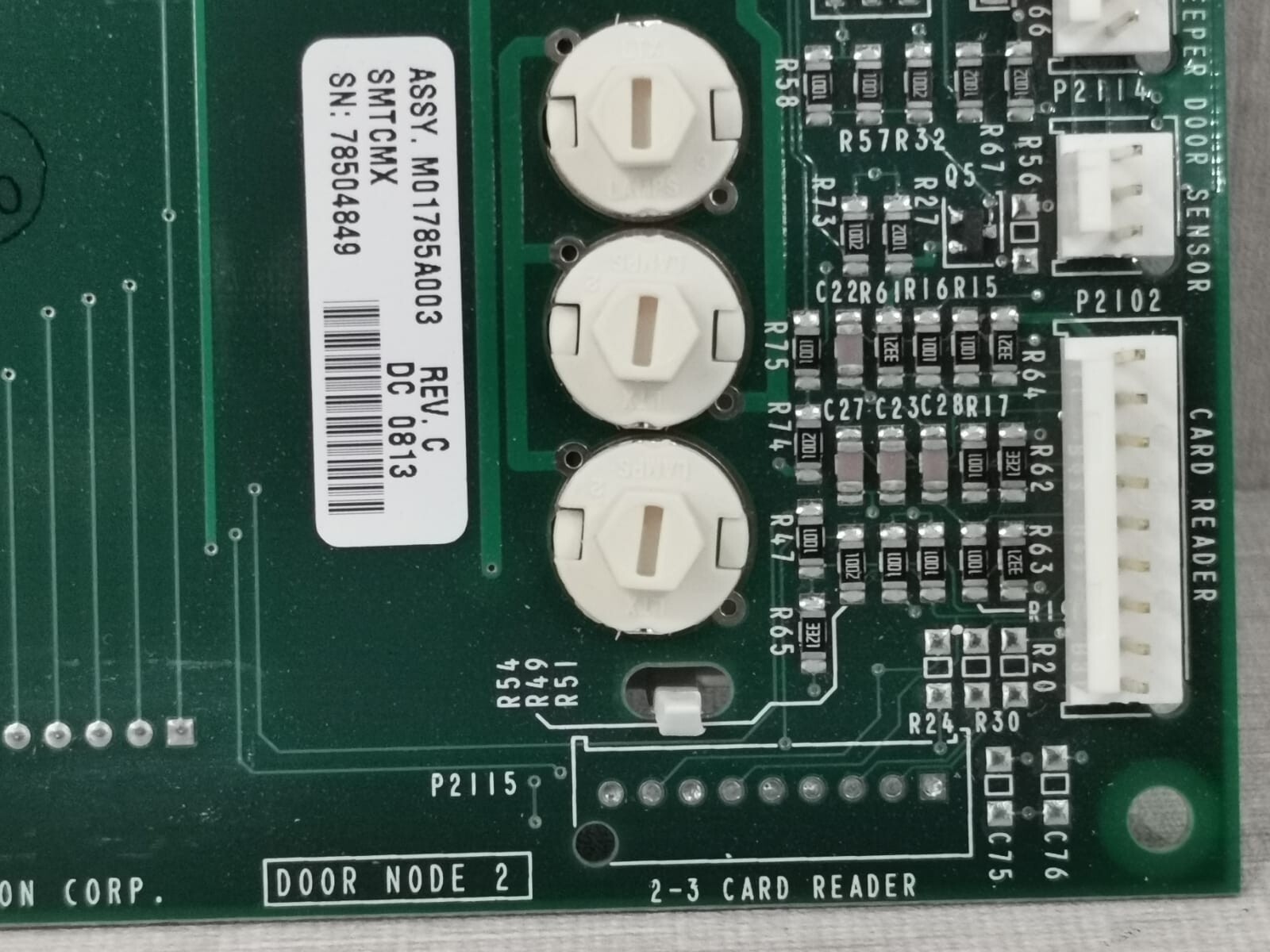 ECHELON Gilbarco M01785A003 ECHELON Gilbarco M01785A003 PCA Door Node 2 PCB Board 2